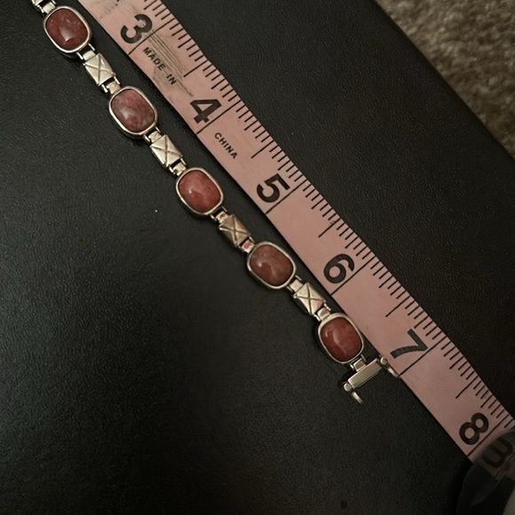 Sterling Silver Turquoise & Pink Thulite Reversible Bracelet by Jay King - Picture 14 of 15